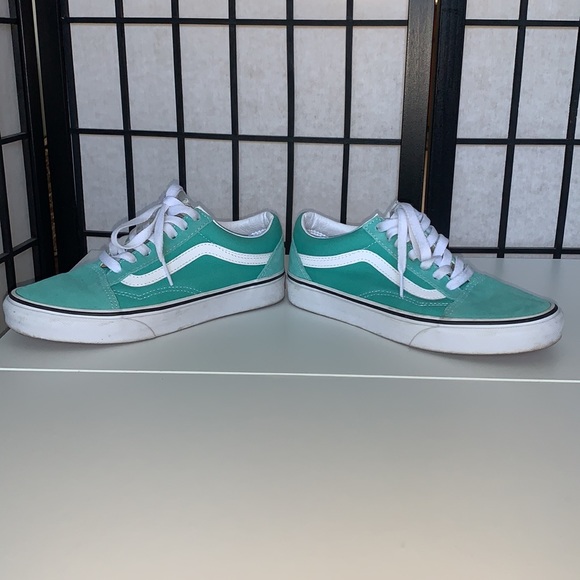 Vans Old Skool Teal Shoes - Picture 4 of 7